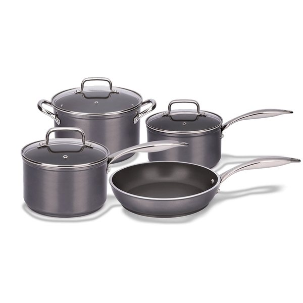 Jogo de Panelas Brinox Antiaderente Ceramic Life 4 Peças Unique com Indução Cinza