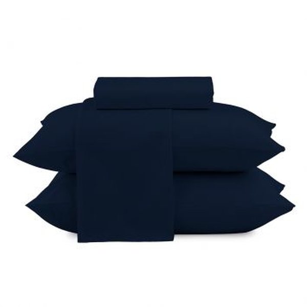 Jogo de Cama Casal Loft com 4 Peças Azul Marinho