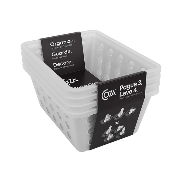 Conjunto de Cestas Organizadoras Pequenas 4 Peças Natural