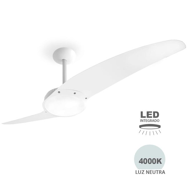 Ventilador de Teto Led Neevo 2 Pás 127V Branco Spirit